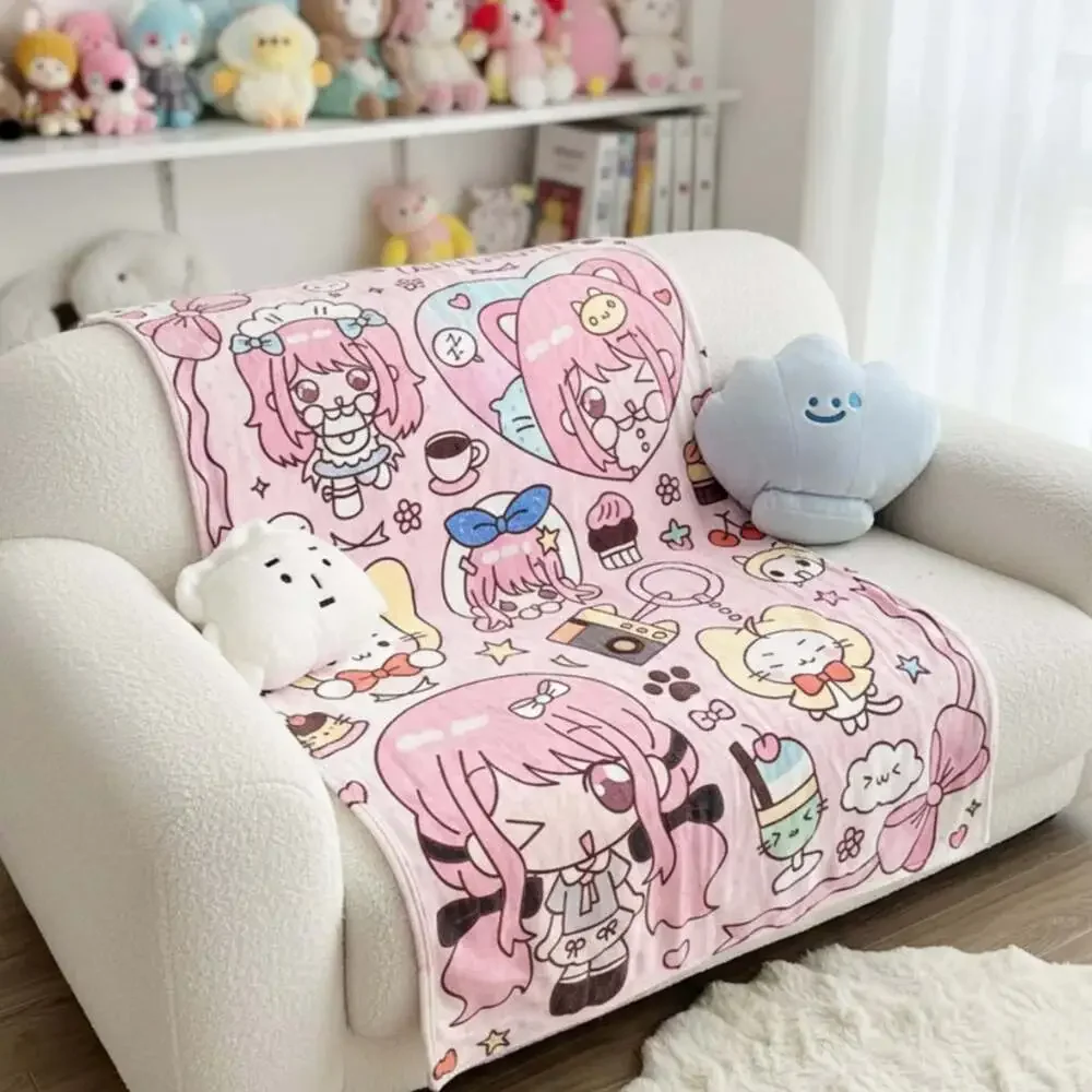 Nikki & Momo Flannel Blanket | Infinity Nikki Soft Throw | Gaming Fan Gift